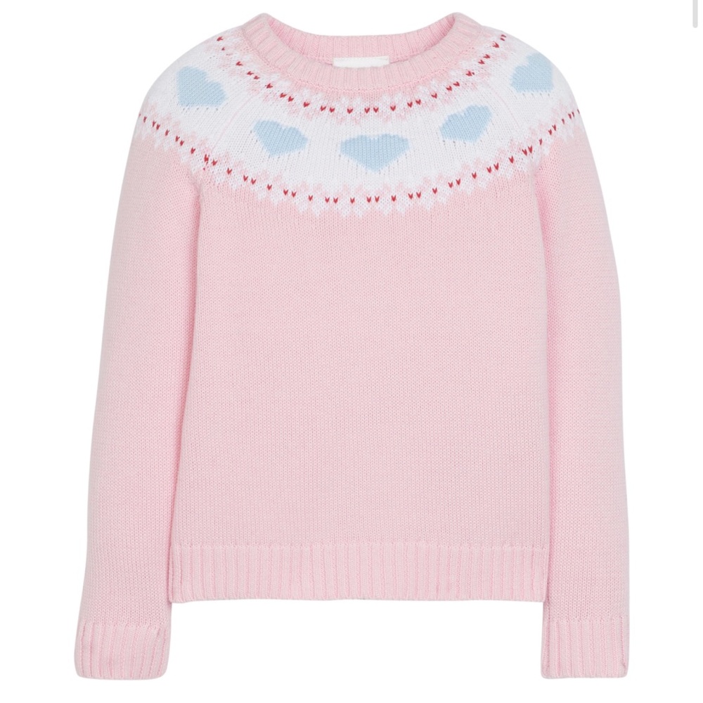 Little English Heart Fair Isle Sweater sz 3T